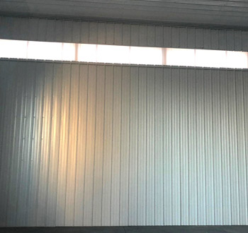 Liner Panel on the Ceiling and Walls of a Pole Building